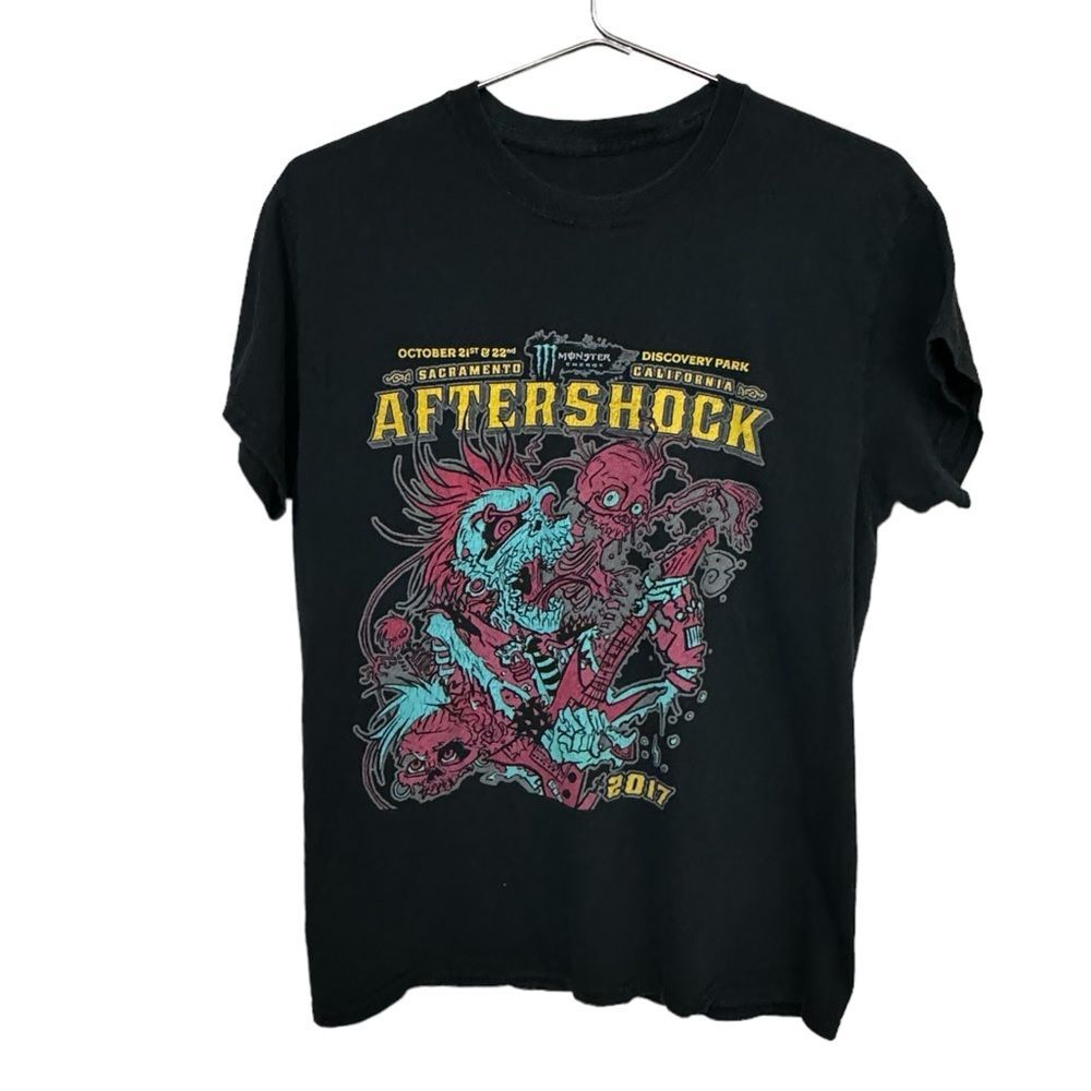 AFTERSHOCK Rock Music Festival 2017 Black Men’s M T-Shirt NIN Perfect Circle